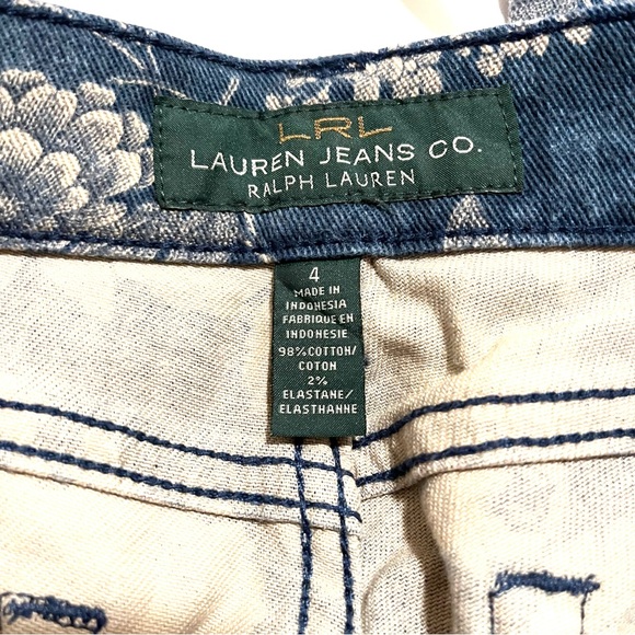 Lauren Ralph Lauren, LRL, Floral Modern Ankle Jeans, Women’s Size 4, Excellent! - Picture 4 of 7
